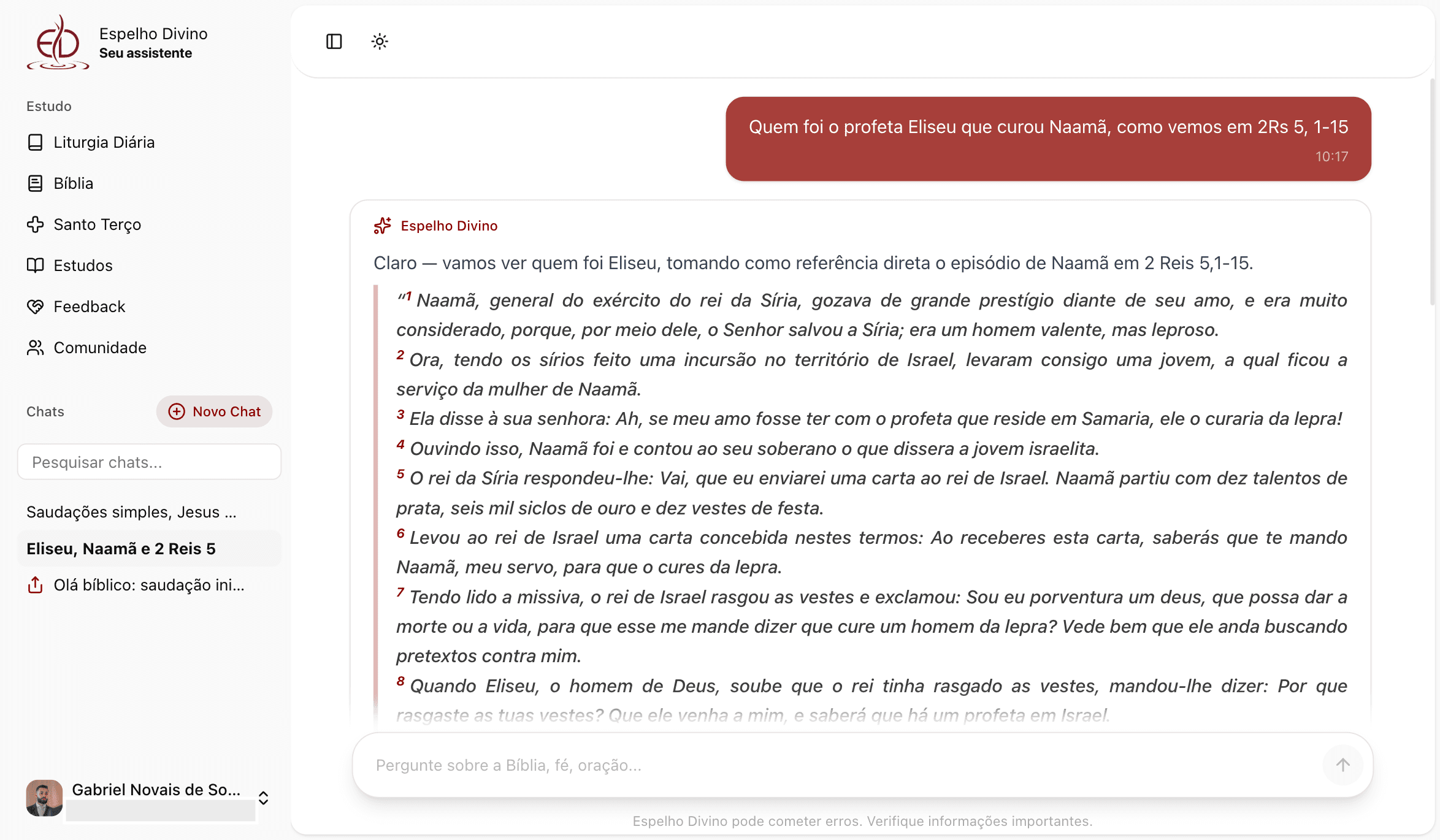 Chat com IA Espiritual